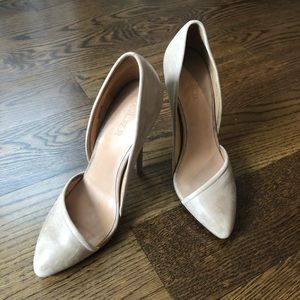 L.A.M.B. Meredith Asymmetric Leather Pumps